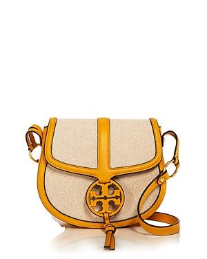 Tory Burch Miller Canvas Quadrant Small Saddle Bag