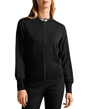 Ted Baker Zip Front Print Back Cardigan