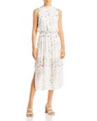 Bella Dahl Sleeveless Smocked Waist Dusty Floral Dress