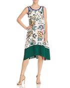 Tory Burch Rosie Floral-print Color-block Dress