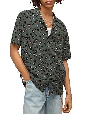Allsaints Romansu Heart Print Short Sleeve Shirt