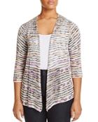 Nic And Zoe Plus Desert Valley Striped Open Cardigan