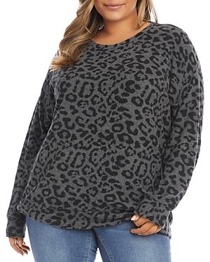 Karen Kane Plus Leopard Print Top