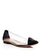 Schutz Women's Clearly Pointed Toe See-through Flats