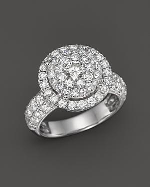 Diamond Statement Ring In 14k White Gold, 2.50 Ct. T.w. - 100% Exclusive