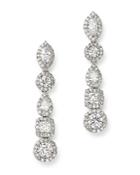 Bloomingdale's Diamond Fancy-cut Drop Earrings In 14k White Gold, 1.25 Ct. T.w. - 100% Exclusive