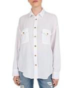 The Kooples Snap-front Cotton Shirt