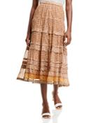 Vanessa Bruno Speranza Printed Tiered Midi Skirt