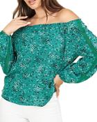 Daniel Rainn Printed Off-the-shoulder Top
