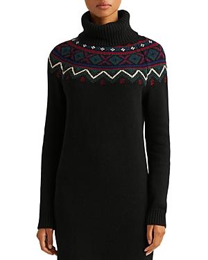 Lauren Ralph Lauren Fair Isle Turtleneck Sweater Dress