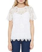 Ted Baker Darsee Scalloped-edge Lace Top