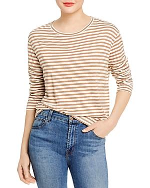 Vince Striped Long Sleeve Silk Top