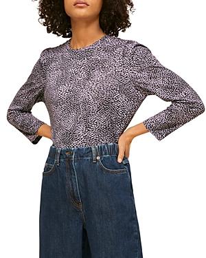 Whistles Ripple Puff Sleeve Printed Top
