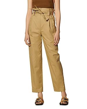 Sandro Orso Cotton Paperbag Pants