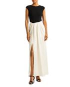 Lauren Ralph Lauren Knit Top & Satin Gown