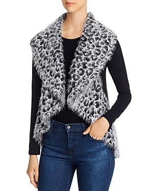 Sioni Draped Leopard Print Sweater Vest