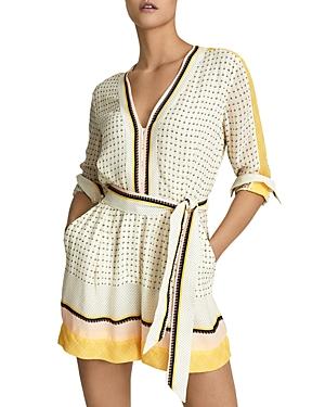 Reiss Naya Lemon Print Playsuit