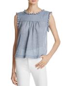 Beltaine Chambray Gauze Top