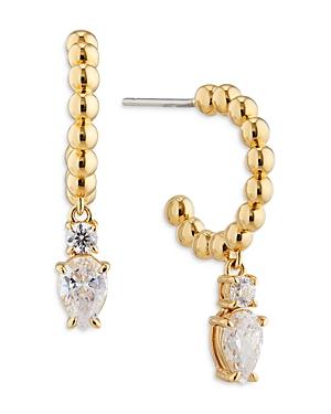 Nadri Beaded Half Hoop Drop Earrings