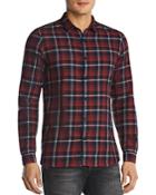 The Kooples Faded Check Slim Fit Button-down Shirt