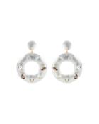 Alexis Bittar Future Antiquity Crystal Studded Circle Drop Earrings