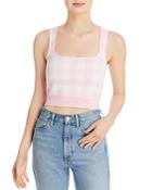 English Factory Cropped Gingham Tank Top