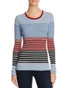Theory Ribbed Merino Wool Striped Sweater