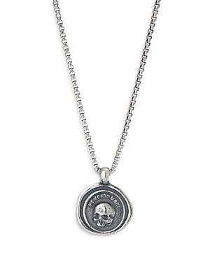 Degs & Sal Sterling Silver Memento Mori Pendant Necklace, 24