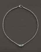 Lagos Sterling Silver Embrace Diamond Station Rope Necklace, 16