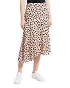 Theory Leopard Print Asymmetrical Midi Skirt