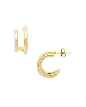 Argento Vivo Double Row Hoop Earrings In Sterling Silver