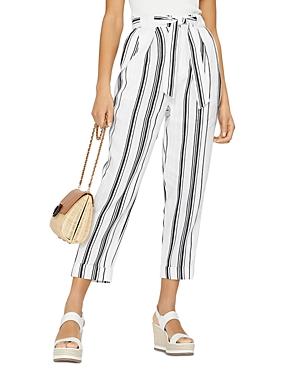 Ted Baker Striped Linen Blend Cropped Pants