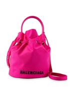 Balenciaga Xs Wheel Drawstring Fluo Bucket Bag