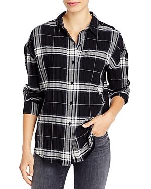 Atlast Madison Drape Front Plaid Shirt