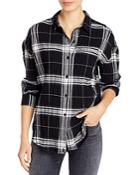 Atlast Madison Drape Front Plaid Shirt