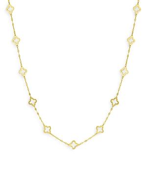 Bloomingdale's Quatrefoil Link Statement Necklace In 14k Yellow Gold - 100 Exclusive