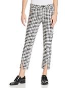 Paige Hoxton Ankle Straight Jeans In City Gingham