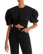 Vince Twist Knot Puff Sleeve Top