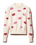 Kate Spade New York Mock-neck Lip Print Sweater