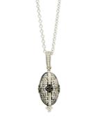 Freida Rothman Oval Pave Pendant Necklace, 27