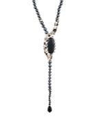 Carolee Cultured Freshwater Pearl & Stone Lariat Necklace, 16