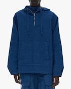 Helmut Lang Cerulean Pullover Quarter Zip Hoodie
