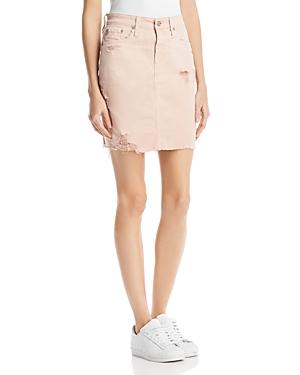 Ag Erin Denim Skirt In 10 Years Weathered Rosy Rouge