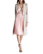 Halston Heritage Faux Suede Trench Coat
