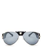 Versace Women's Mirrored Aviator Sunglasses, 62mm