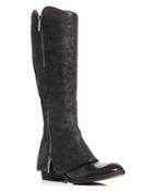 Donald J Pliner Devi Zipper Leather Overlay Tall Boots