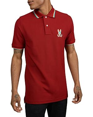 Psycho Bunny Bennett Pima Cotton Logo Applique Tipped Regular Fit Polo Shirt