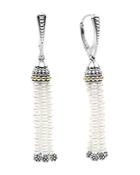 Lagos 18k Gold And Sterling Silver Caviar Icon Cultured Freshwater Pearl Tassel Drop Earrings
