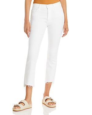 Mother The Insider High Rise Crop Step Fray Bootcut Jeans In Fairest Of Them All