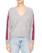 Sandro Briona Striped-sleeve Sweater